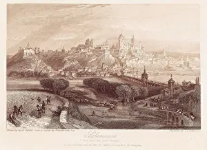 Roberts Prints: View of Salamanca by David Roberts (1837)