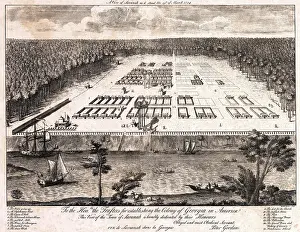 New World Prints: A view of Savannah, Georgia as it stood in 1734