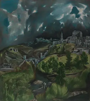 Royal Palace Prints: VIEW OF TOLEDO, by El Greco, 1598-1599
