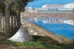 Garden Prints: View of Versailles Castle and the Orangerie
