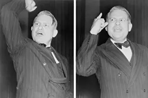 Rs4wn Bsloc Prints: Two views of Martin Dies, emphatically gesturing during a speech against Communism