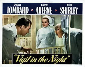 Brian Prints: VIGIL IN THE NIGHT, from left, Brian Aherne, Anne Shirley, Edward Fielding, 1940