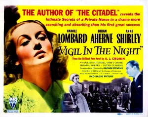Images Dated 13th November 2015: VIGIL IN THE NIGHT, from left, Carole Lombard, Anne Shirley, Brian Aherne, 1940