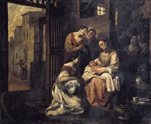 VILADOMAT i MANALT, Antoni (1678-1755). Birth of Saint Francis. Baroque art. Oil on canvas. SPAIN. Barcelona. National Art Museum of Catalonia