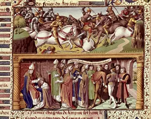 Courtier Prints: VINCENT of BEAUVAIS (1190-1264). Speculum historiale. ca. 1460