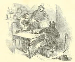 Bars Prints: Violence at the saloon card table in the Wild West