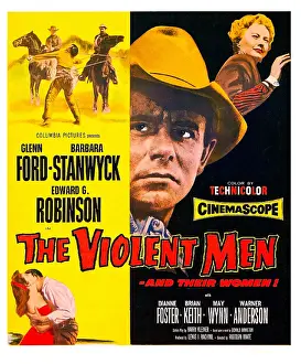 1955 Movies Prints: THE VIOLENT MEN, Glenn Ford, Barbara Stanwyck, 1955