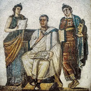 Crome Prints: Virgil and the Muses. 3rd c. Roman art