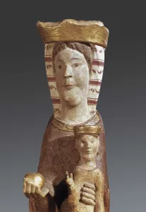 Esglesia De Santa Maria De Covet Prints: Virgin and Child. 12th-13th c. Detail