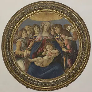 Sandro Filipepi Prints: Virgin and Child with six angels (Madonna of the Pomegranate)