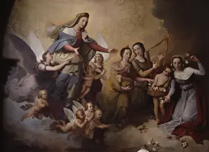 Protection Prints: The Virgin Mary appearing to Saint Stanislaus Kotska