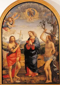 Mid Air Prints: The Virgin with Sts Sebastian and John the Baptist