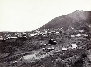 Mining Prints: Virginia City, Nevada. Photo by Timothy O'Sullivan. Albumen print, 1867