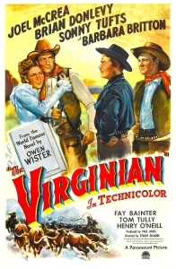 Cattle Prints: THE VIRGINIAN, US poster, from left: Barbara Britton