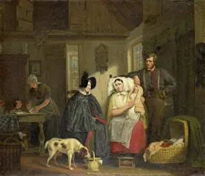 Clock Prints: Visit to a New Mother, by Moritz Calisch