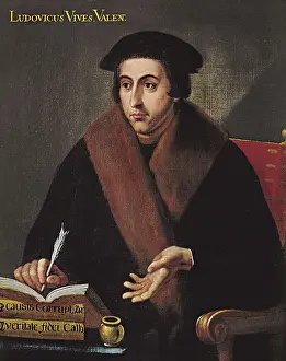 Philosophy Prints: VIVES, Juan Luis (1492-1540). Portrait by anonymous author
