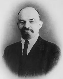 Switzerland Prints: Vladimir Ilyich Ulyanov Lenin, 1916 while in political exile in Switzerland