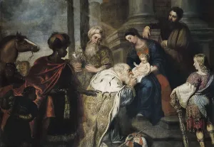 VOS, Cornelius de (1585-1651). Adoration of the Kings. Flemish art. Oil on canvas. SPAIN. Sevilla. Fine Arts Museum. AISA/Everett Collection**US SALES ONLY**