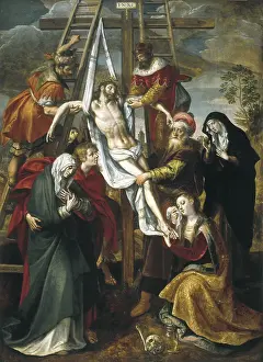 Descent Prints: VOS, Maarten de (1531-1603). Deposition of Christ