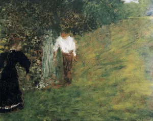 Symbolist Prints: VUILLARD, Edouard (1868-1940). Man and Woman next to a Tree