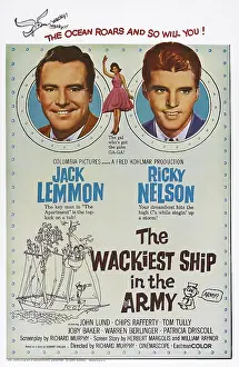 Ricky Prints: THE WACKIEST SHIP IN THE ARMY, US poster art, from left: Jack Lemmon, Ricky Nelson, 1960