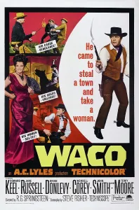 Keel Prints: WACO, US poster, Jane Russell (left), Howard Keel (right), 1966