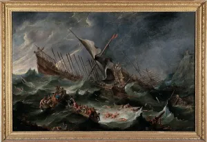 Storm Prints: Wael Cornelis de, Shipwreck, 1650