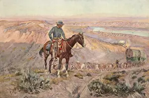 Travel Prints: THE WAGON BOSS, by Charles Marion Russell