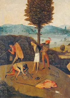 Bosch Hieronymus Prints: The wagon of hay (hay Triptych) - The journey of life