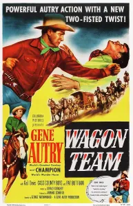 Autry Prints: WAGON TEAM, US poster art, Gene Autry, (left), 1952