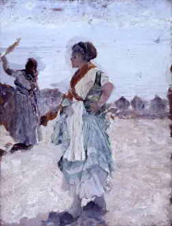 Works Prints: Waiting (In attesa), by Giuseppe De Nittis