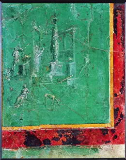 Character Prints: Wall with Green Monochromes, by unknown artist