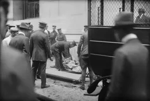 Ambulance Prints: The Wall Street Bombing. Police and soldiers attend to the dead and injured after the Wall Street terrorist bombing