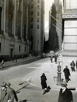 Financial District Prints: Wall Street on March 10, 1933 during the New Deal Bank Holiday