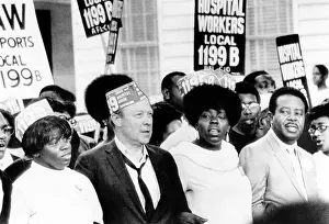 Charleston Prints: Walter Reuther and the Rev. Ralph Abernathy marching with striking hospital workers