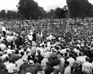Speeches Prints: Walter W. Waters, speaks to Bonus Army