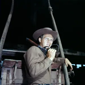 On Set Prints: WANTED: DEAD OR ALIVE, Steve McQueen, on set, (Season 1, 1959), 1958-61