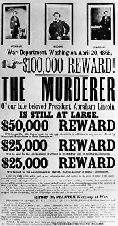 Assassination Prints: Wanted poster for John Surratt
