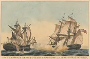 Smoke Prints: War 1812. Battle of USS United States and HMS Macedonian
