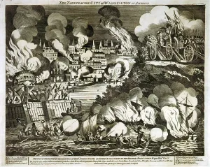 Arson Prints: The War of 1812. The taking of the city of Washington in America