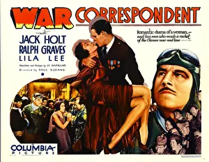 Lila Prints: WAR CORRESPONDENT, center left: Lila Lee, far right: Jack Holt, 1932