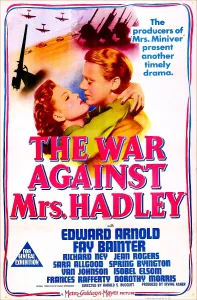 War Planes Prints: THE WAR AGAINST MRS. HADLEY, US poster, from left: Fay Bainter, Richard Ney, 1943