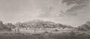Portuguese Empire Prints: Warehouses and post of Macau in 1813