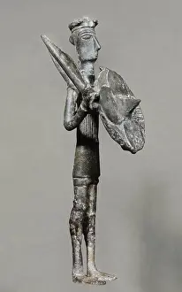 Sardinia Prints: Warrior with sword and shield. 1700 -1500 BC