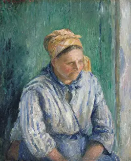 Worker Prints: Washerwoman, Study, by Camille Pissarro