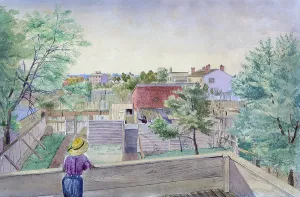 February Prints: Washington, D.C. overlooking the backyard and adjacent neighborhood