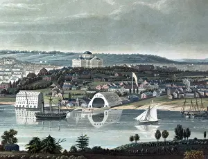 Us Capitol Prints: Washington, D.C. the United States Capitol from beyond the Navy Yard. 1833