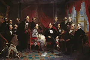 Curtains Prints: Washington Irving and his Literary Friends at Sunnyside, by Christian Schussele