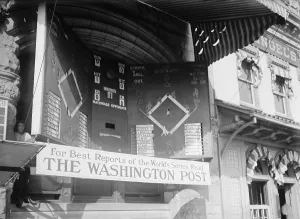 Telegraphy Prints: Washington Post sponsored scoreboard to report the action of the 1912 World Series between the Boston Red Sox