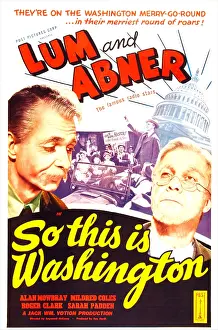 Arm Raised Prints: SO THIS IS WASHINGTON, US poster, from left: Chester Lauck, Norris Goff, 1943